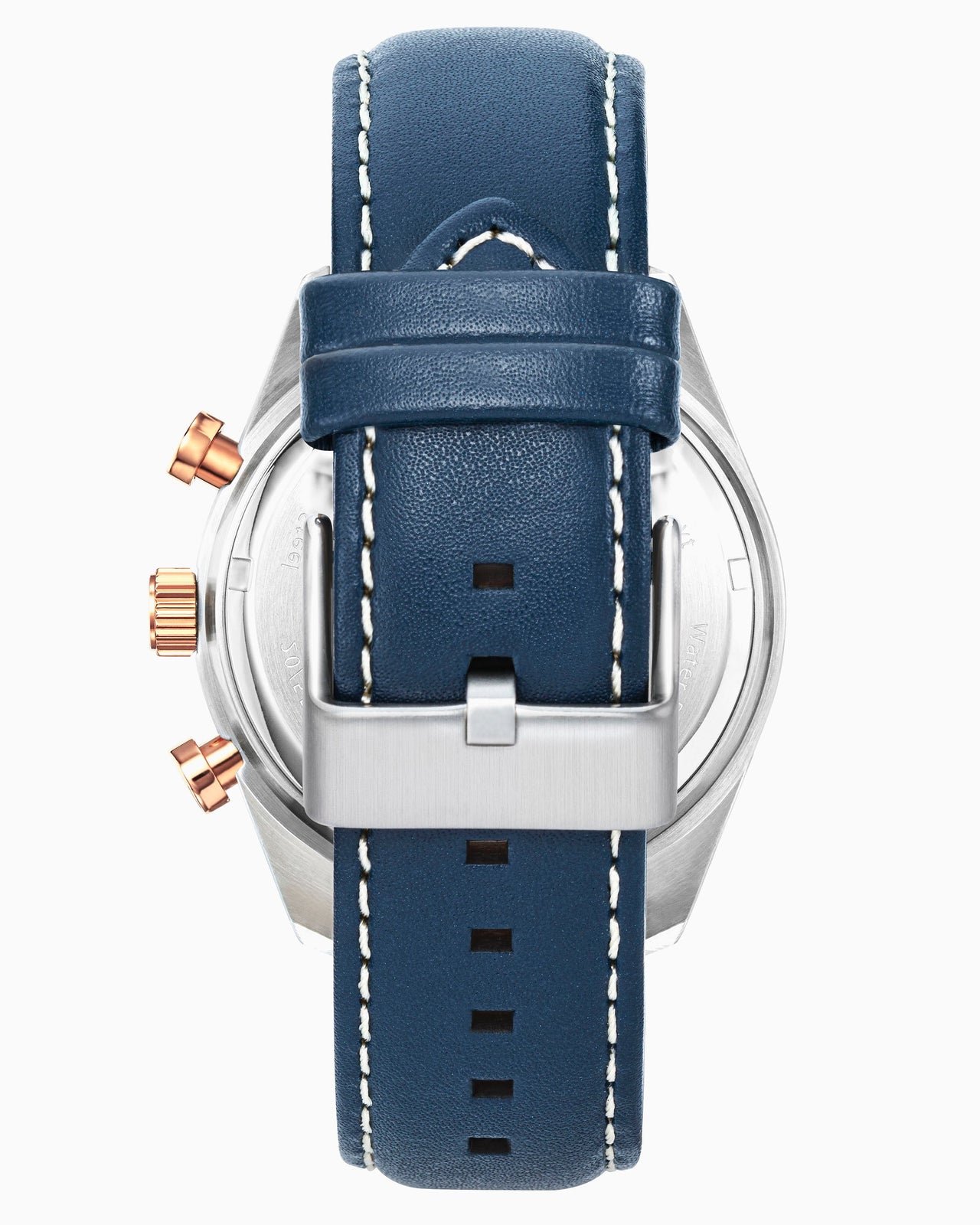 Lloyd™ | 42mm, Leather/Blue/Silver/Rose Gold