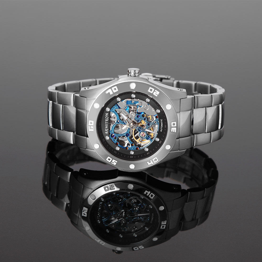 Skeleton™ | 42mm, Silver/Black/Blue